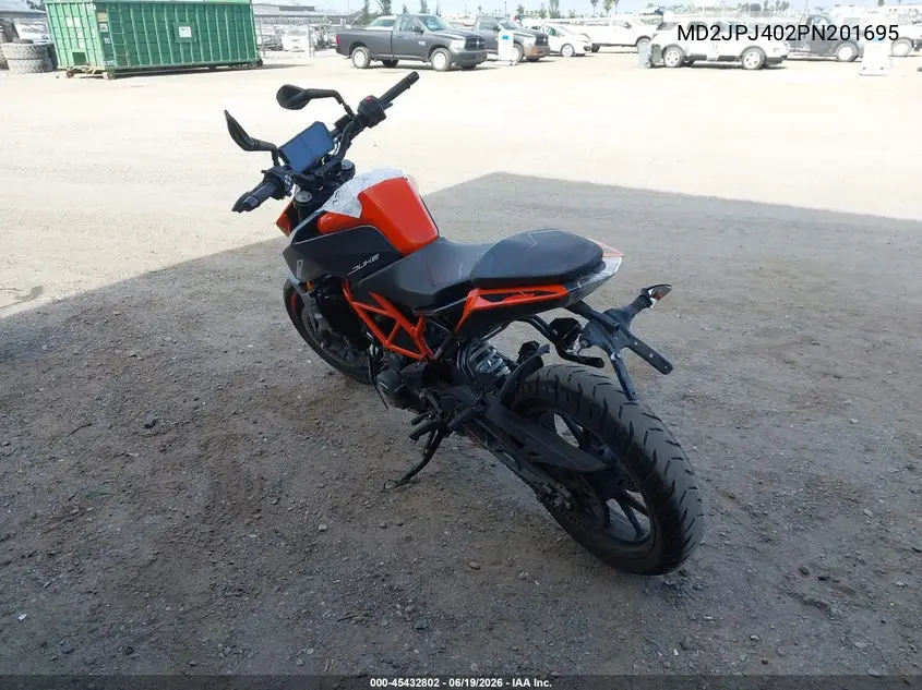 2023 Ktm 390 Duke VIN: MD2JPJ402PN201695 Lot: 45432802