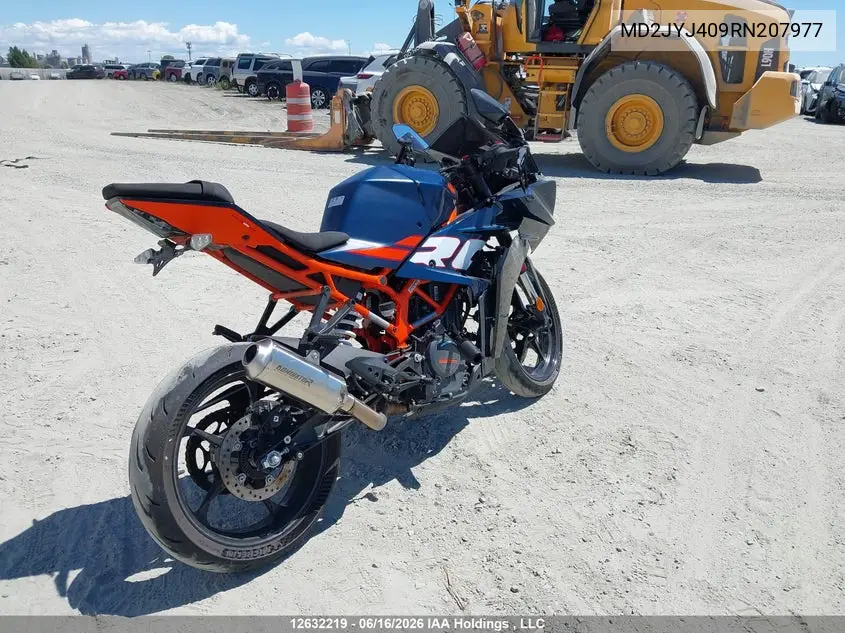 2024 Ktm 390 Rc VIN: MD2JYJ409RN207977 Lot: 12632219