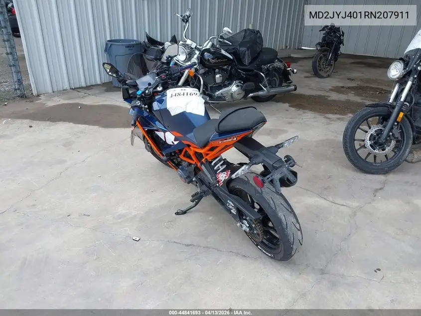 2024 Ktm 390 Rc VIN: MD2JYJ401RN207911 Lot: 44841693