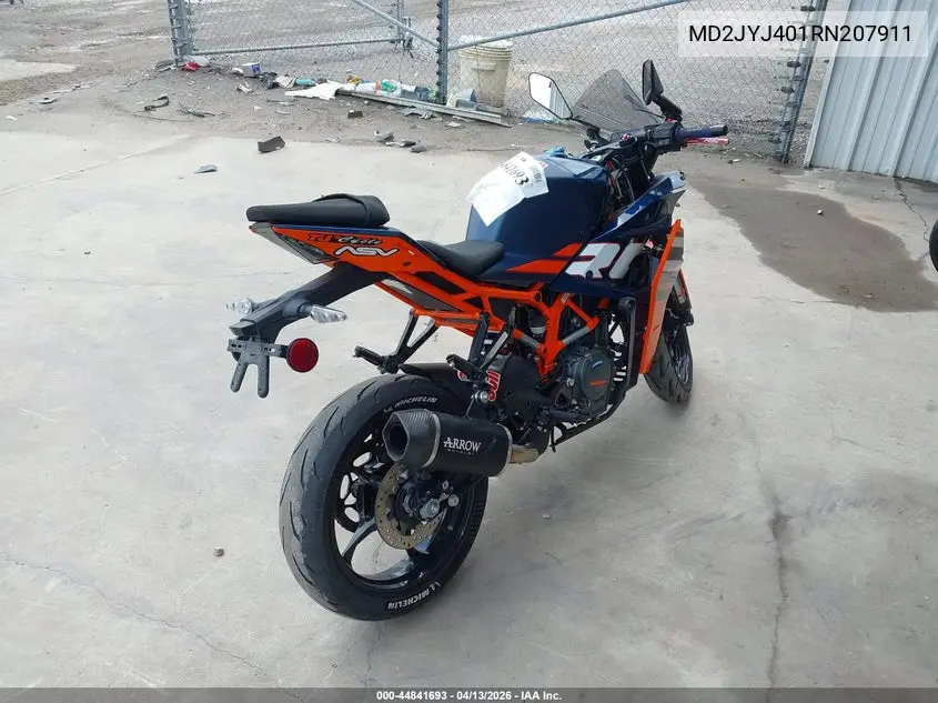 2024 Ktm 390 Rc VIN: MD2JYJ401RN207911 Lot: 44841693