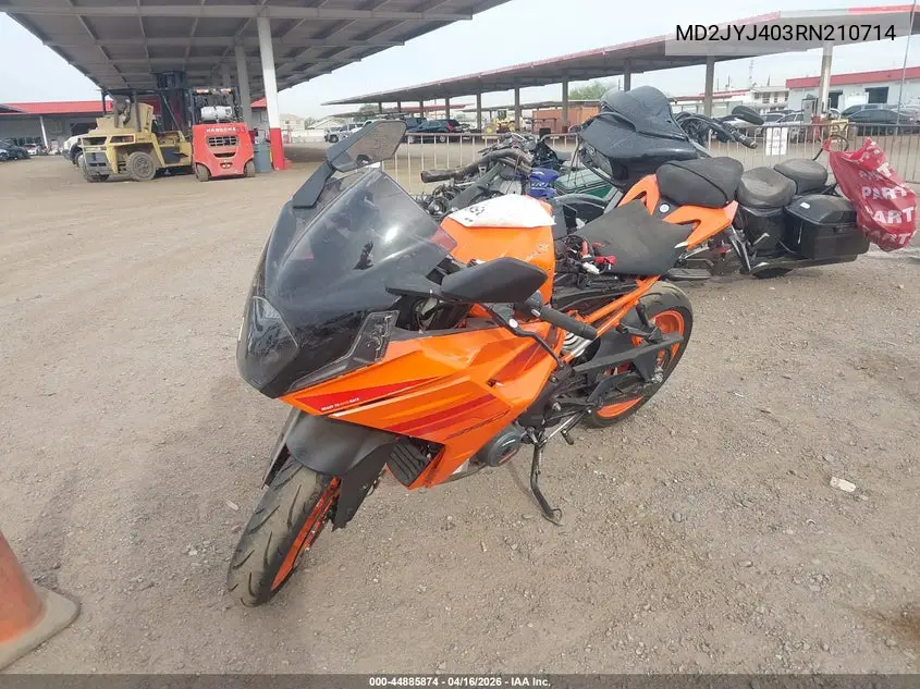 2024 Ktm 390 Rc VIN: MD2JYJ403RN210714 Lot: 44885874