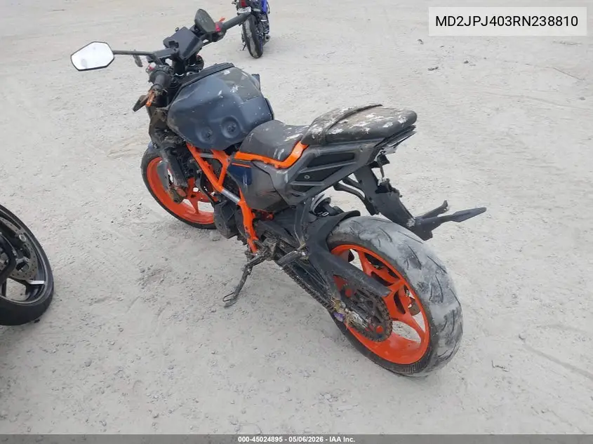 2024 Ktm 390 Duke VIN: MD2JPJ403RN238810 Lot: 45024895