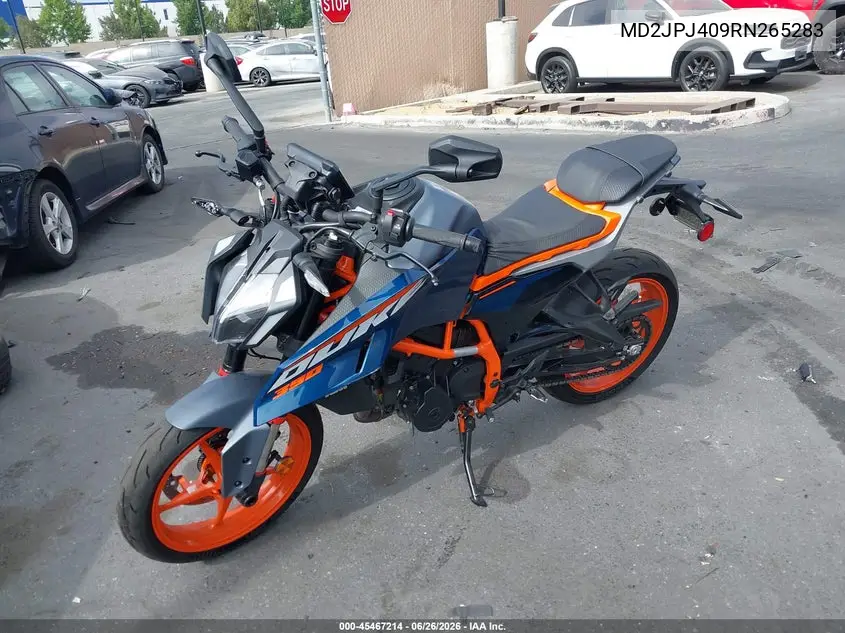 2024 Ktm 390 Duke VIN: MD2JPJ409RN265283 Lot: 45467214