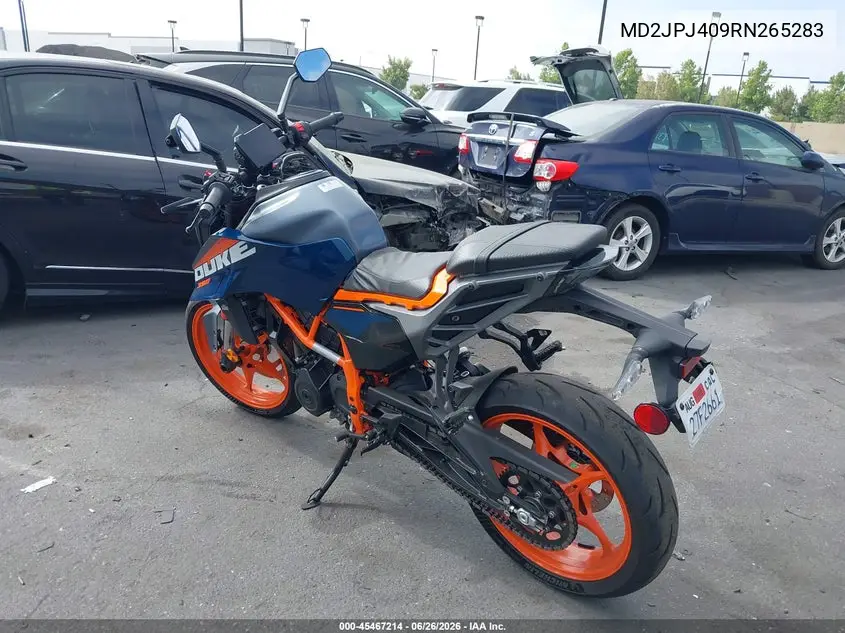 2024 Ktm 390 Duke VIN: MD2JPJ409RN265283 Lot: 45467214