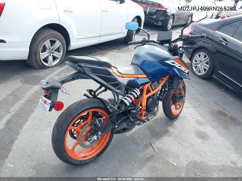 2024 Ktm 390 Duke VIN: MD2JPJ409RN265283 Lot: 45467214