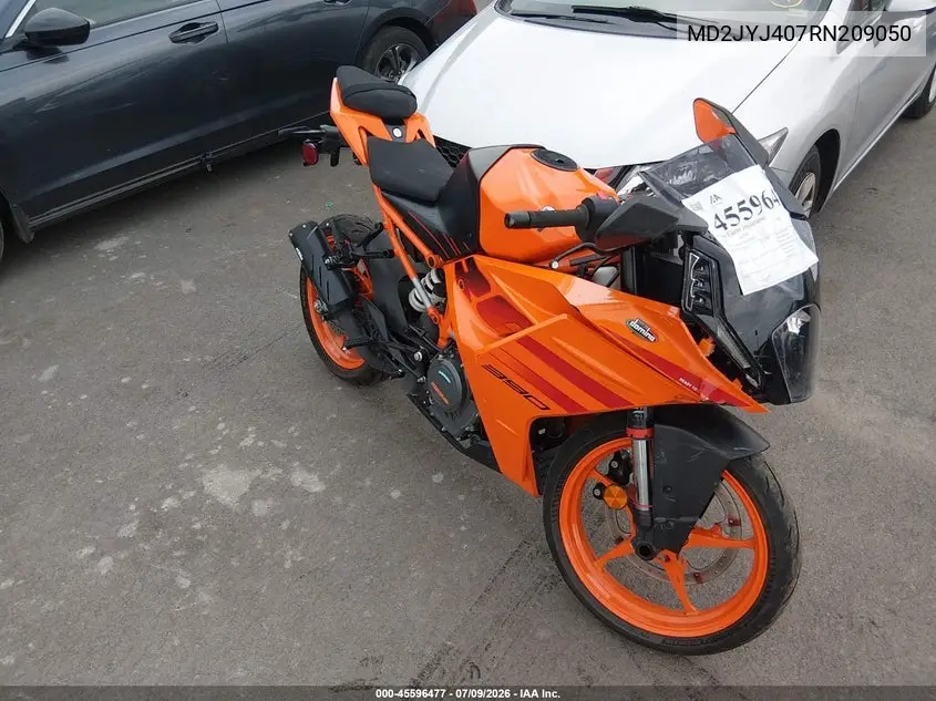 2024 Ktm 390 Rc VIN: MD2JYJ407RN209050 Lot: 45596477
