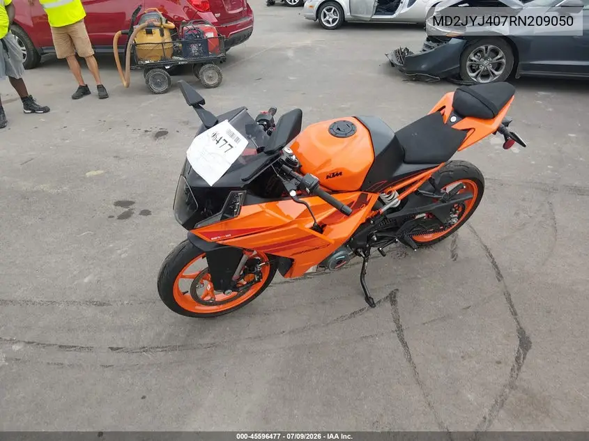 2024 Ktm 390 Rc VIN: MD2JYJ407RN209050 Lot: 45596477