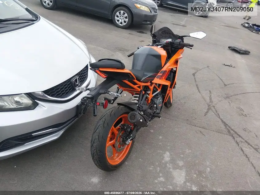 2024 Ktm 390 Rc VIN: MD2JYJ407RN209050 Lot: 45596477
