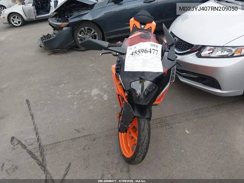 2024 Ktm 390 Rc VIN: MD2JYJ407RN209050 Lot: 45596477