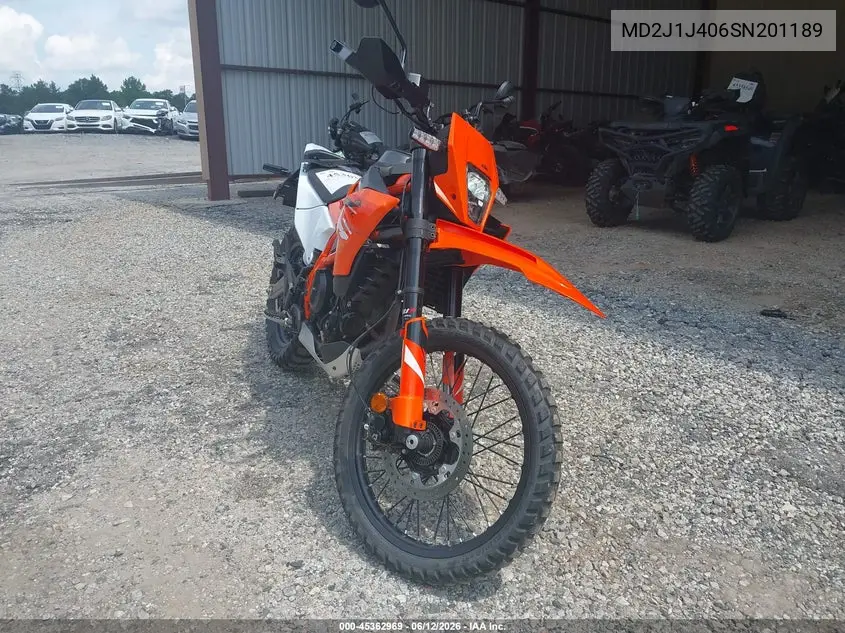 2025 Ktm 390 Enduro R VIN: MD2J1J406SN201189 Lot: 45362969