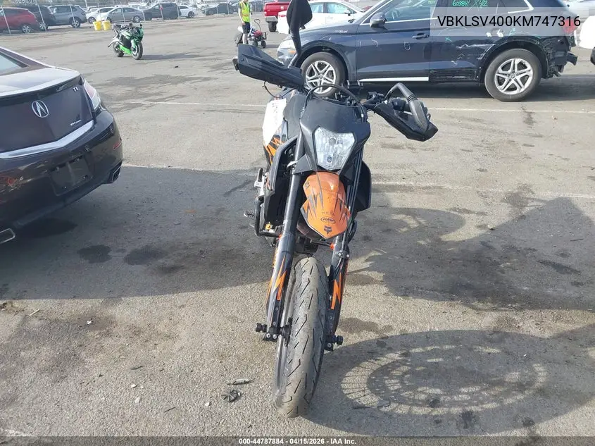 2019 Ktm 690 Smc R VIN: VBKLSV400KM747316 Lot: 44787884