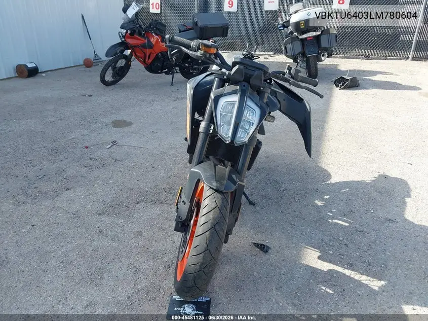 2020 Ktm 790 Duke VIN: VBKTU6403LM780604 Lot: 45481125