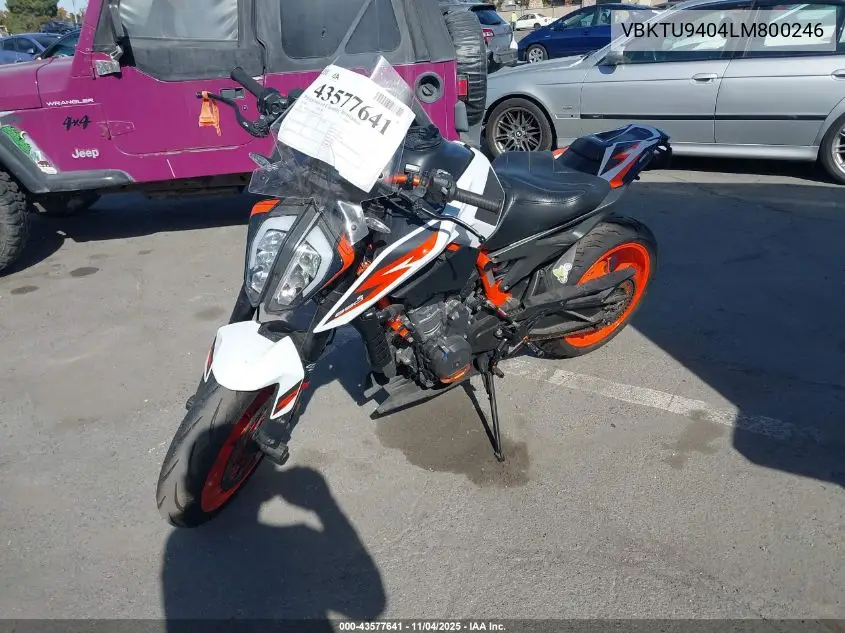 2020 Ktm 890 Duke R VIN: VBKTU9404LM800246 Lot: 43577641