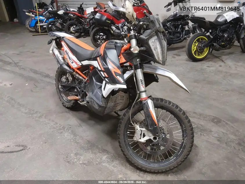 2021 Ktm 890 Adventure R VIN: VBKTR6401MM819645 Lot: 45443604
