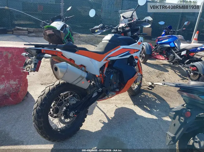 2024 Ktm 890 Adventure R VIN: VBKTR6408RM881938 Lot: 45626455