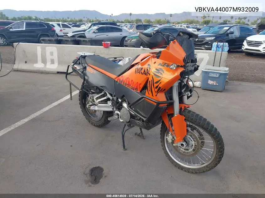 2007 Ktm 950 Adventure VIN: VBKVA44007M932009 Lot: 45614939