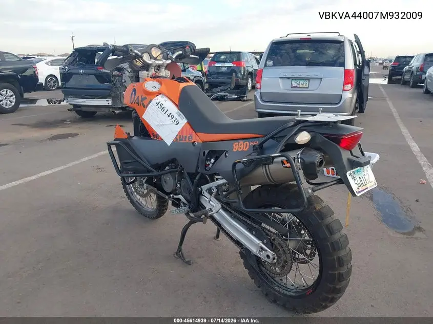 2007 Ktm 950 Adventure VIN: VBKVA44007M932009 Lot: 45614939