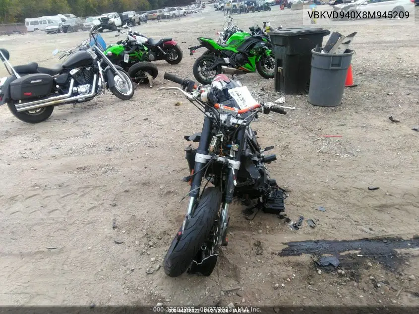 2008 Ktm 990 Super Duke VIN: VBKVD940X8M945209 Lot: 44218022