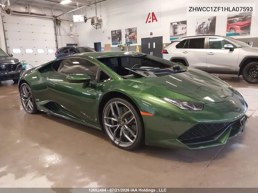 2017 Lamborghini Huracan VIN: ZHWCC1ZF1HLA07593 Lot: 12652484