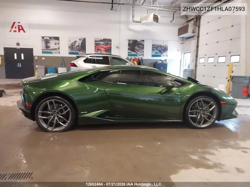2017 Lamborghini Huracan VIN: ZHWCC1ZF1HLA07593 Lot: 12652484