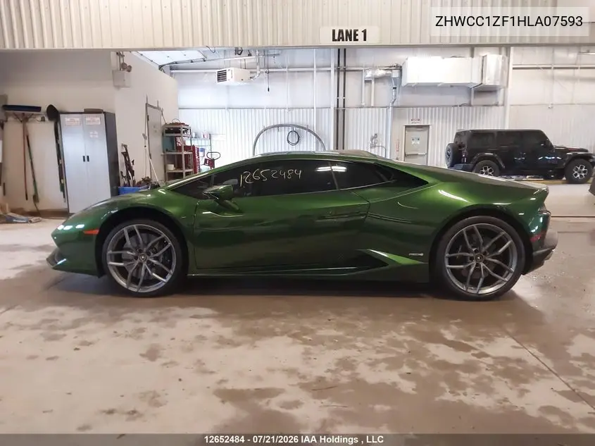 2017 Lamborghini Huracan VIN: ZHWCC1ZF1HLA07593 Lot: 12652484