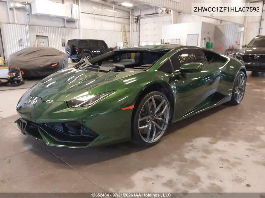 2017 Lamborghini Huracan VIN: ZHWCC1ZF1HLA07593 Lot: 12652484