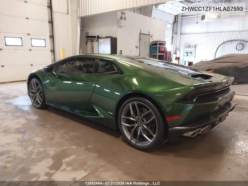 2017 Lamborghini Huracan VIN: ZHWCC1ZF1HLA07593 Lot: 12652484