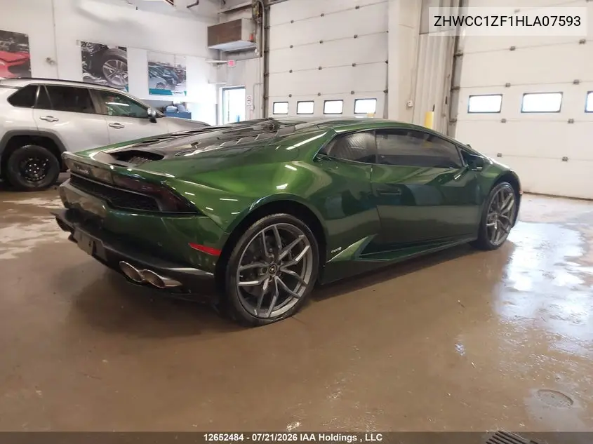 2017 Lamborghini Huracan VIN: ZHWCC1ZF1HLA07593 Lot: 12652484
