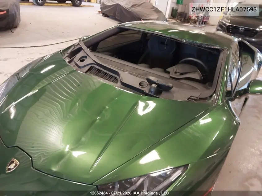 2017 Lamborghini Huracan VIN: ZHWCC1ZF1HLA07593 Lot: 12652484