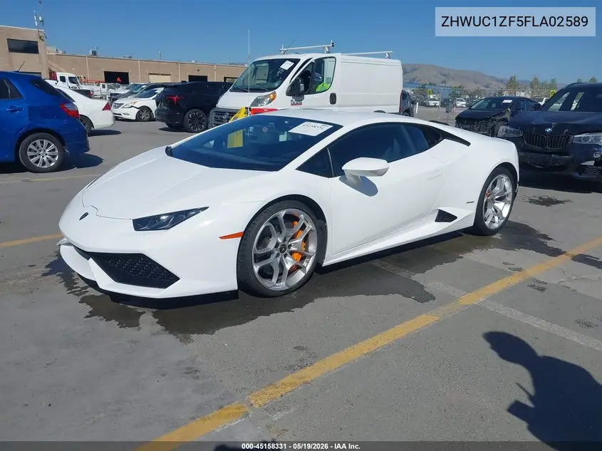 2015 Lamborghini Huracan Lp610-4 VIN: ZHWUC1ZF5FLA02589 Lot: 45158331
