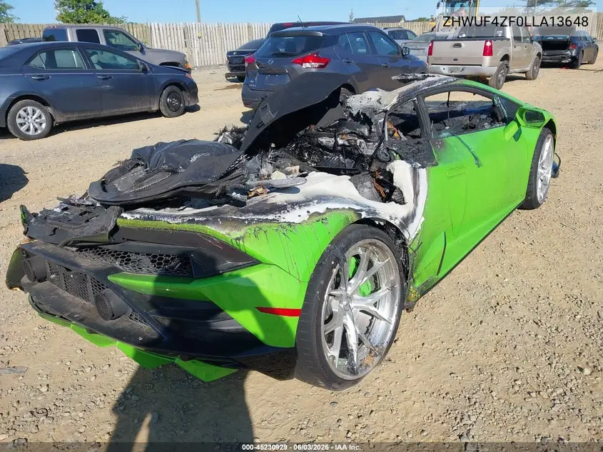 2020 Lamborghini Huracan Evo VIN: ZHWUF4ZF0LLA13648 Lot: 45230929