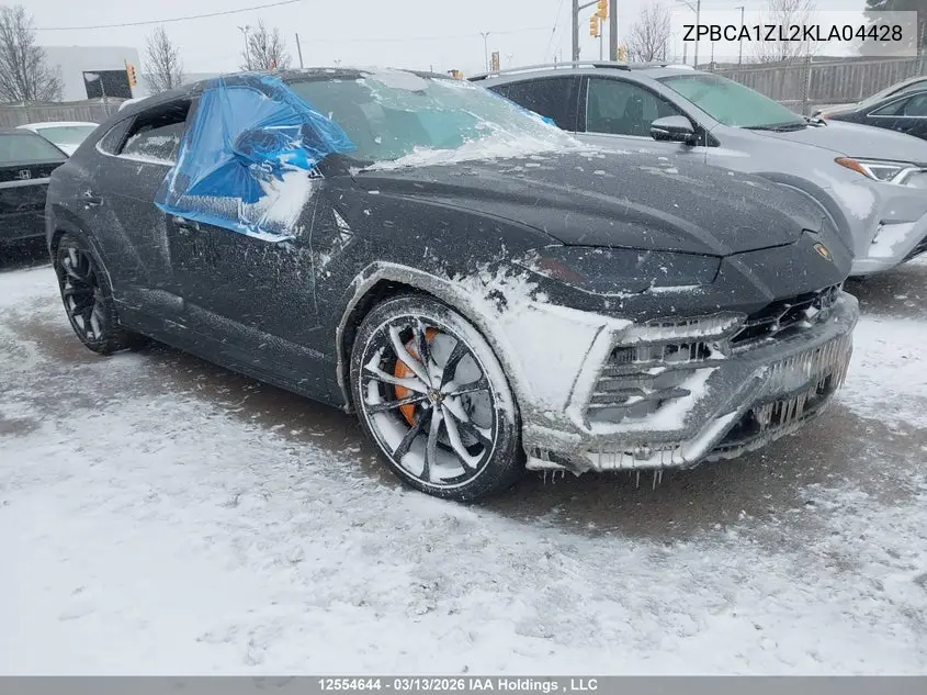 2019 Lamborghini Urus VIN: ZPBCA1ZL2KLA04428 Lot: 12554644
