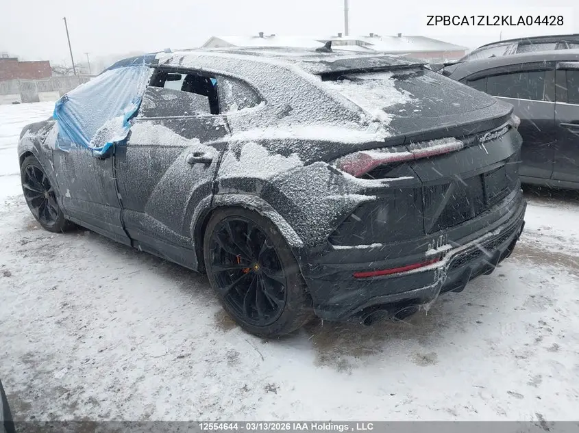 2019 Lamborghini Urus VIN: ZPBCA1ZL2KLA04428 Lot: 12554644