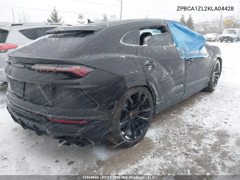 2019 Lamborghini Urus VIN: ZPBCA1ZL2KLA04428 Lot: 12554644