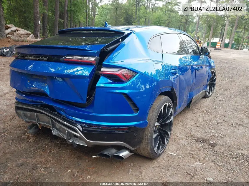2020 Lamborghini Urus VIN: ZPBUA1ZL2LLA07402 Lot: 45637836