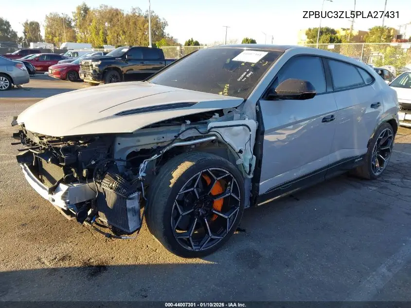 2023 Lamborghini Urus Performante VIN: ZPBUC3ZL5PLA27431 Lot: 44007301
