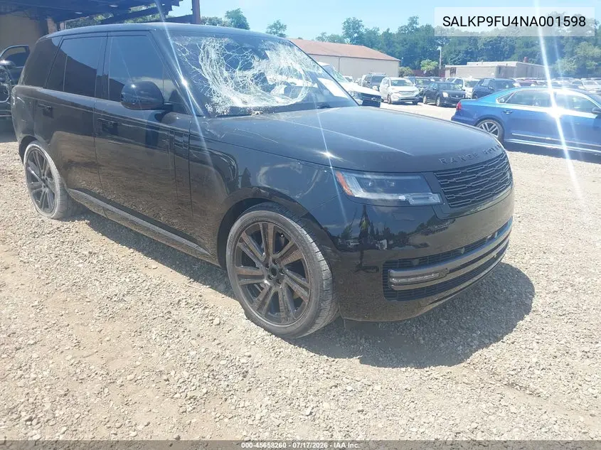 2022 Land Rover New Range Rover P400 Se VIN: SALKP9FU4NA001598 Lot: 45658260