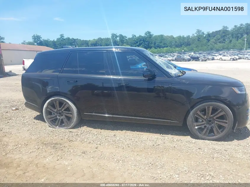 2022 Land Rover New Range Rover P400 Se VIN: SALKP9FU4NA001598 Lot: 45658260