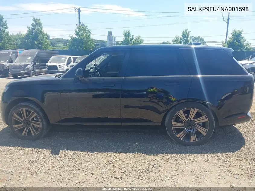 2022 Land Rover New Range Rover P400 Se VIN: SALKP9FU4NA001598 Lot: 45658260