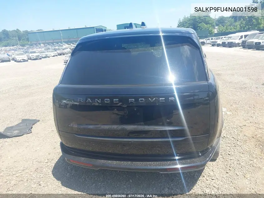 2022 Land Rover New Range Rover P400 Se VIN: SALKP9FU4NA001598 Lot: 45658260