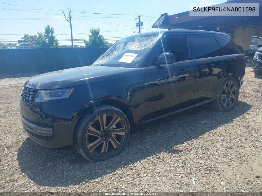 2022 Land Rover New Range Rover P400 Se VIN: SALKP9FU4NA001598 Lot: 45658260