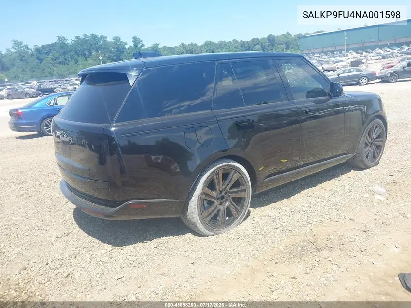 2022 Land Rover New Range Rover P400 Se VIN: SALKP9FU4NA001598 Lot: 45658260