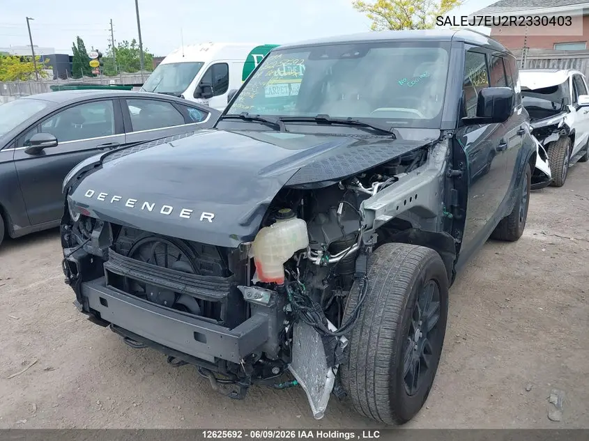 2024 Land Rover Defender 110 S VIN: SALEJ7EU2R2330403 Lot: 12625692