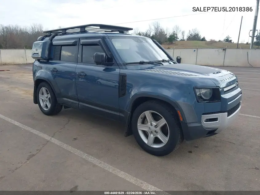 2020 Land Rover Defender 110 Se VIN: SALEP7EU5L2018386 Lot: 44461629