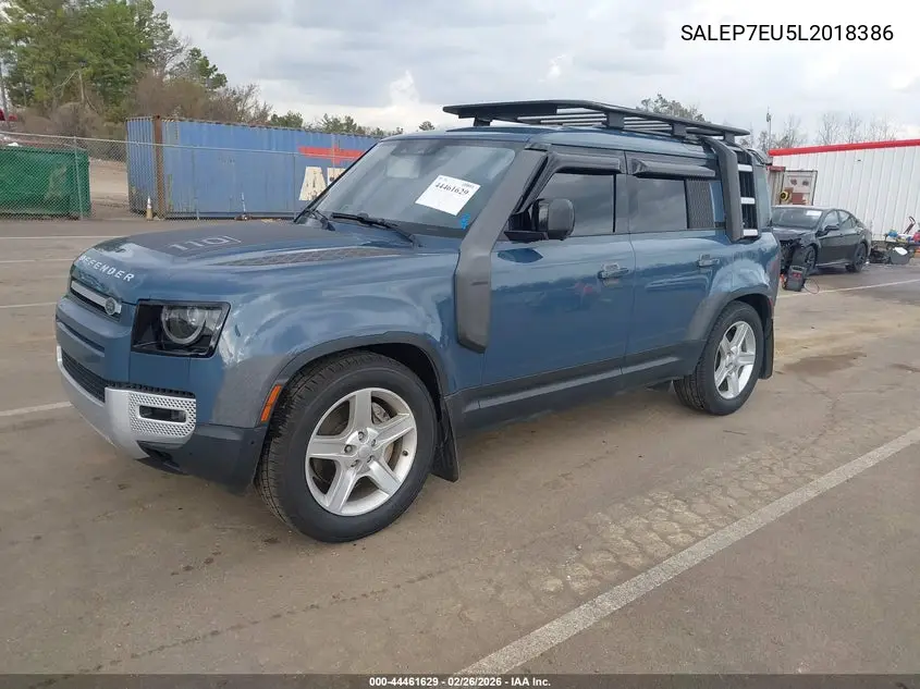 2020 Land Rover Defender 110 Se VIN: SALEP7EU5L2018386 Lot: 44461629