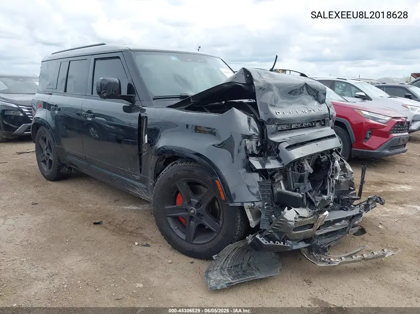2020 Land Rover Defender 110 X VIN: SALEXEEU8L2018628 Lot: 45306529