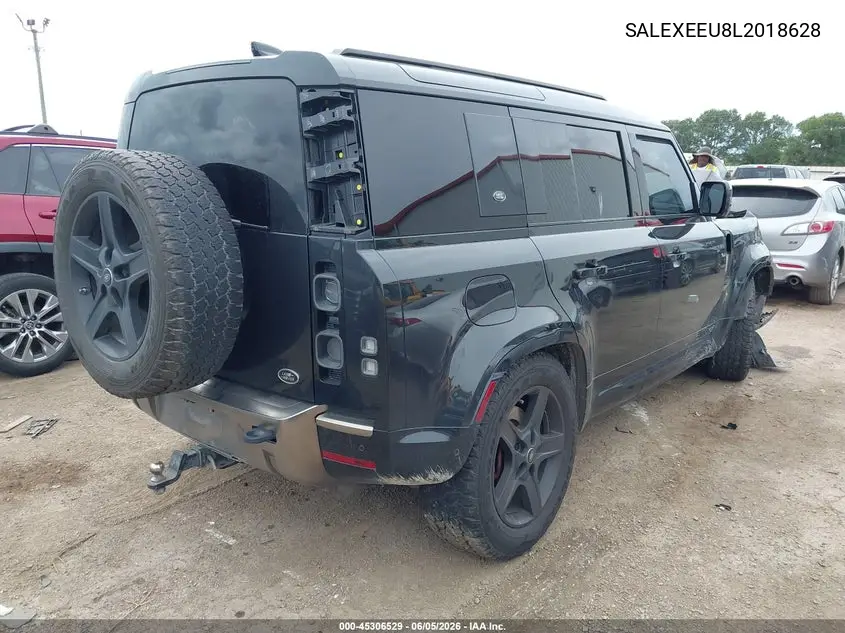 2020 Land Rover Defender 110 X VIN: SALEXEEU8L2018628 Lot: 45306529