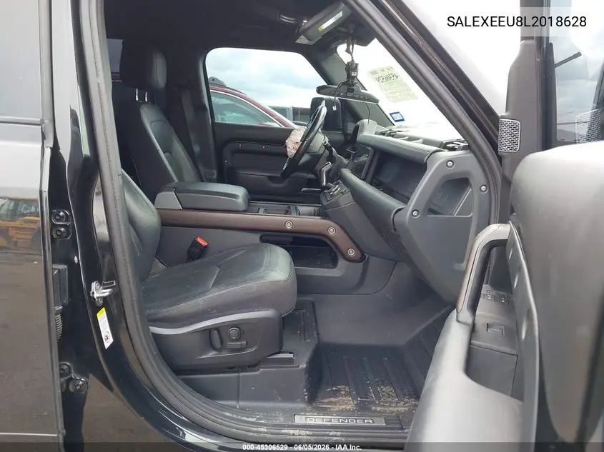 2020 Land Rover Defender 110 X VIN: SALEXEEU8L2018628 Lot: 45306529
