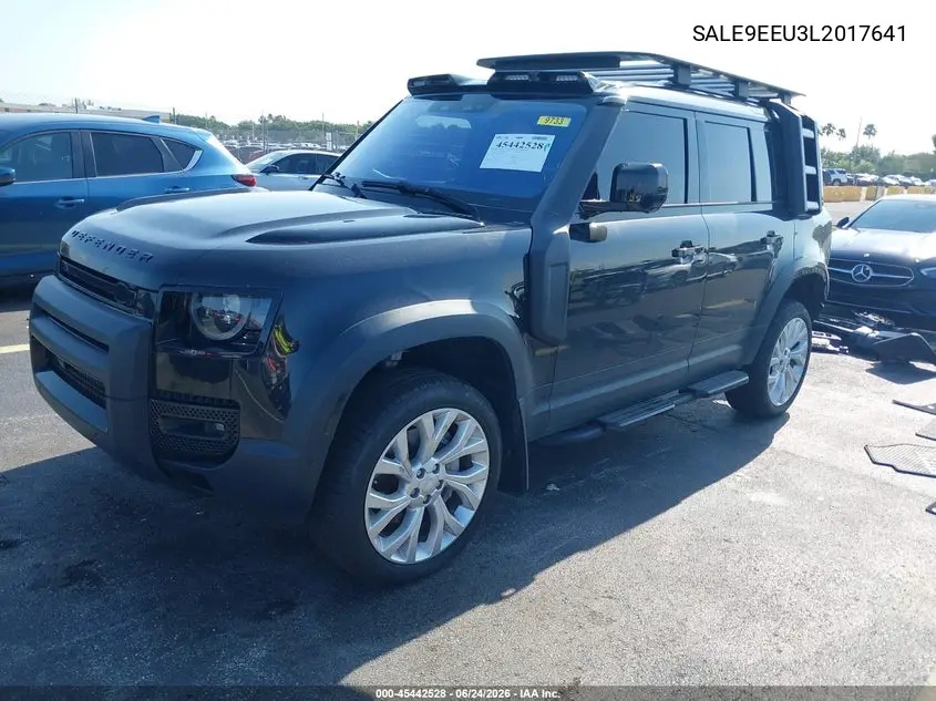 2020 Land Rover Defender 110 Hse VIN: SALE9EEU3L2017641 Lot: 45442528