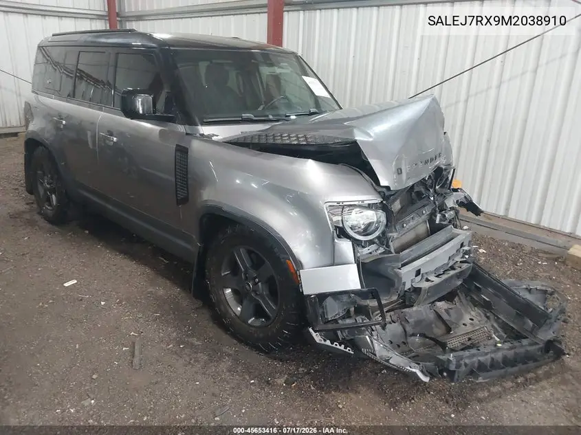 2021 Land Rover Defender 110 S VIN: SALEJ7RX9M2038910 Lot: 45653416
